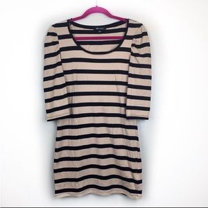 Forever 21 3/4 sleeve striped dress EUC
